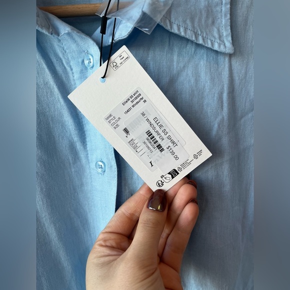 NWT InWear Linen Blend Ellie IW SS Shirt - Picture 3 of 9